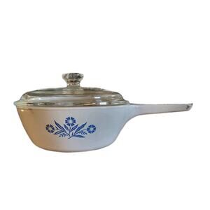 Vintage Corning Ware Blue Cornflower Sauce Pan w/Lid (P-81-B) 1 Pint